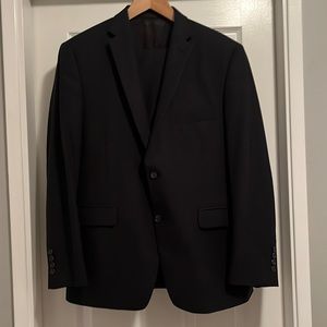 Mens two piece suit. Very fine blue pinstripe.